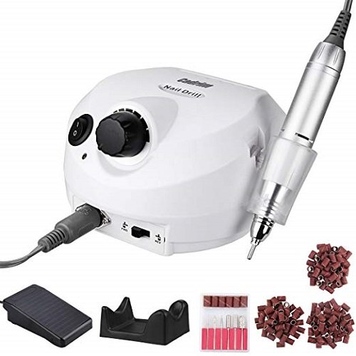Amazon.com: Professional Nail Drill Machine 20000 RPM Efile Electric Nail  Filer Kit for Finger Toe Nails, Acrylic Gel Nails, Manicure Pedicure Drill  with 6Pcs Nail Bits, 106Pcs Sanding Bands - Pink :