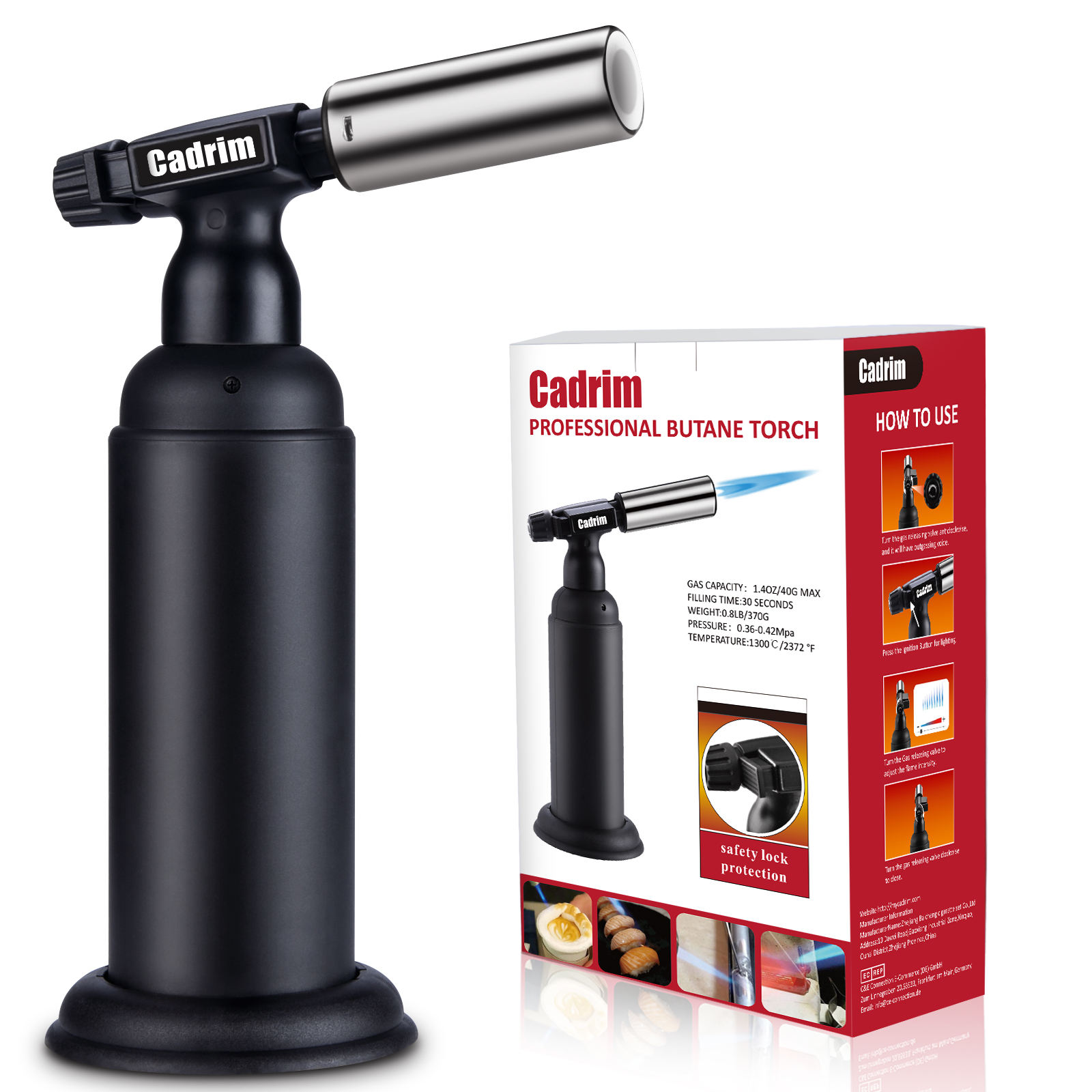 Cadrim Big Butane Torch Kitchen Large Professional Powerful and Strong ...